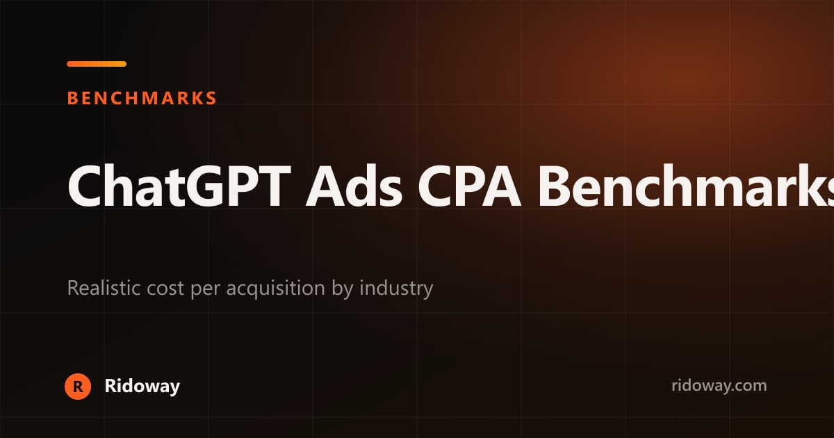 ChatGPT Ads CPA Benchmarks 2026: Real Data